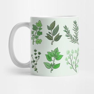 Fresh green herbs Mug